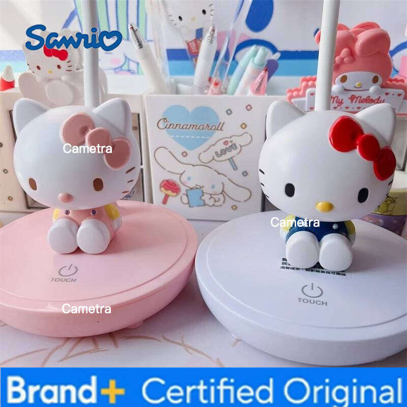 Sanrio Cinnamoroll Mymelody Hello Kitty Night Light Kawaii Learning Writing Table LED Lamp Anime Bedroom Bedside Figure Girls H260128