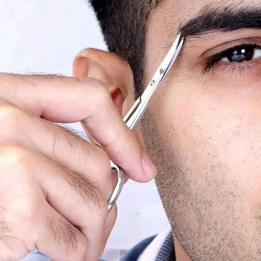 1pc Elegant Trimmer Scissors, Suitable For Men To Trim Mustache 26W01128