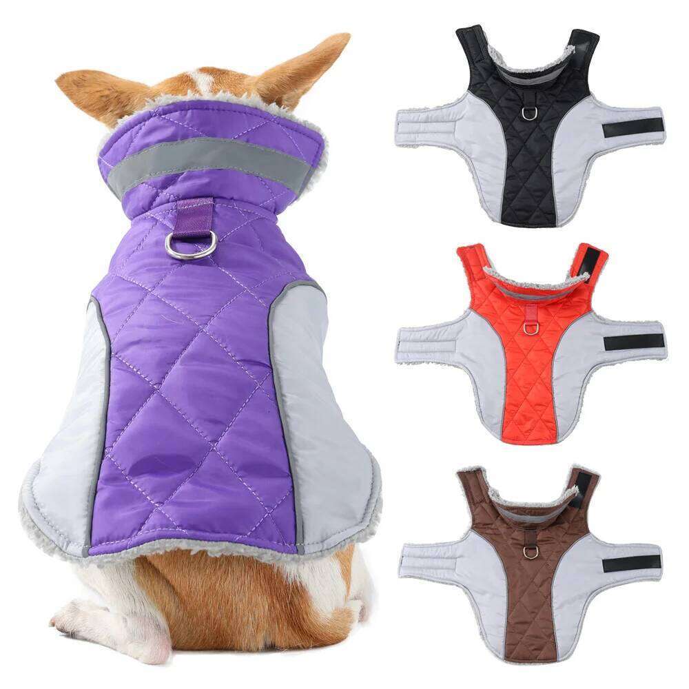 Camping Pet Dog Jacket Coat For Small Medium Dogs Windproof Winter Fleece Clothes Hiking Reflective Puppy Clothing Bulldog Pug XJ260127
