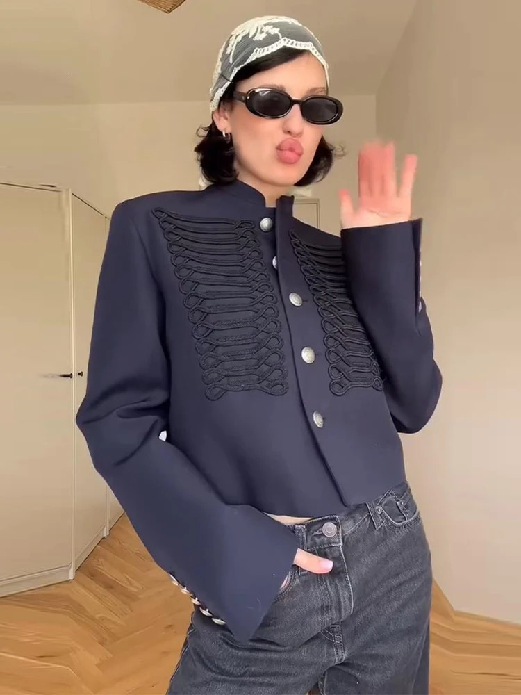 Chic Single-breasted Womens Jackets Long Sleeve O-neck Solid Female Coats 2026 Spring Street Fashion Loose Lady Outwears 260128