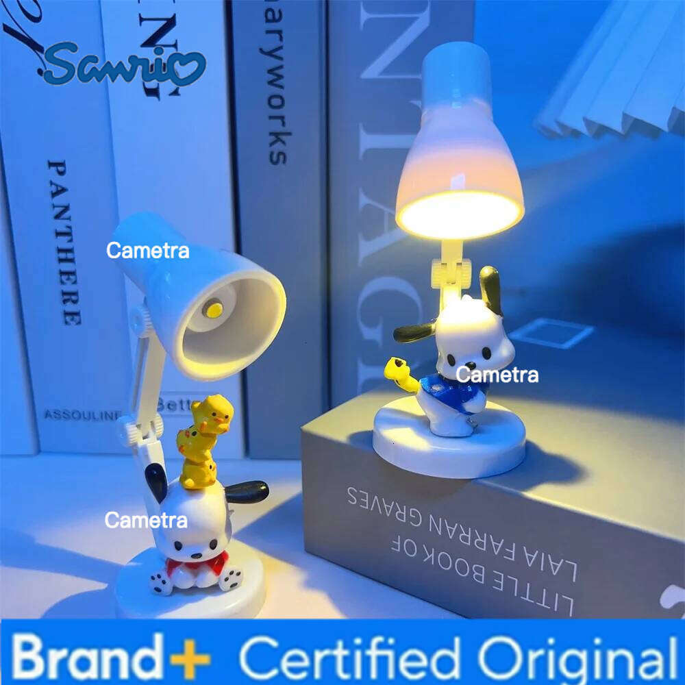 Sanrio Cartoon Mini Small Desk lamp Cinnamoroll Kuromi Melody Action Model Toys LED Desktop Decoration Birthday Gift H260128