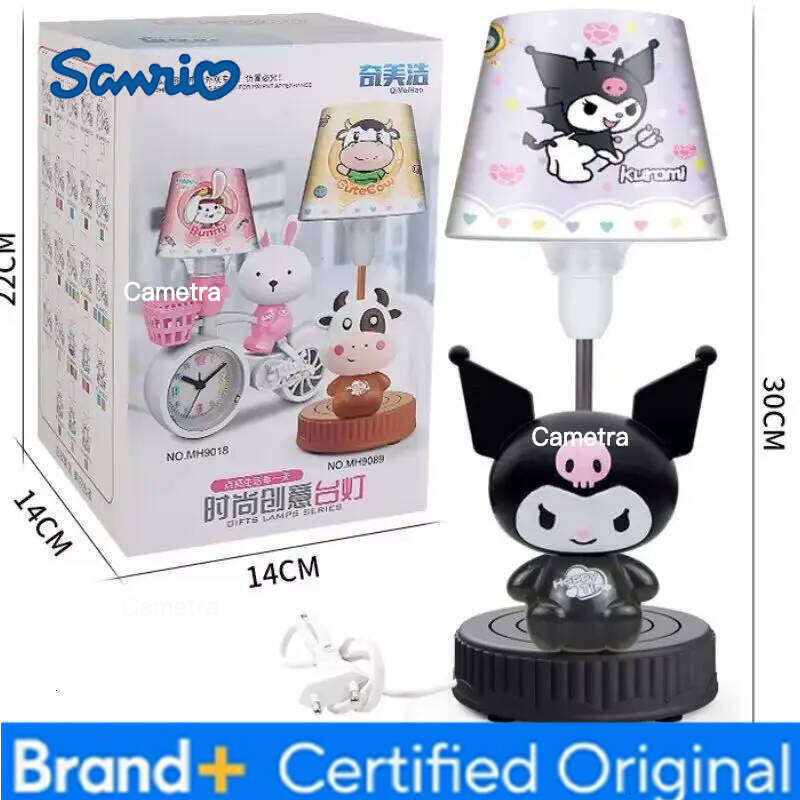 Sanrio Hello Kitty Kawaii Bedside Lamp Kuromi Cinnamorol Anime Student Plug In Charge Night Light Girls Cartoon Christmas Gifts H260128