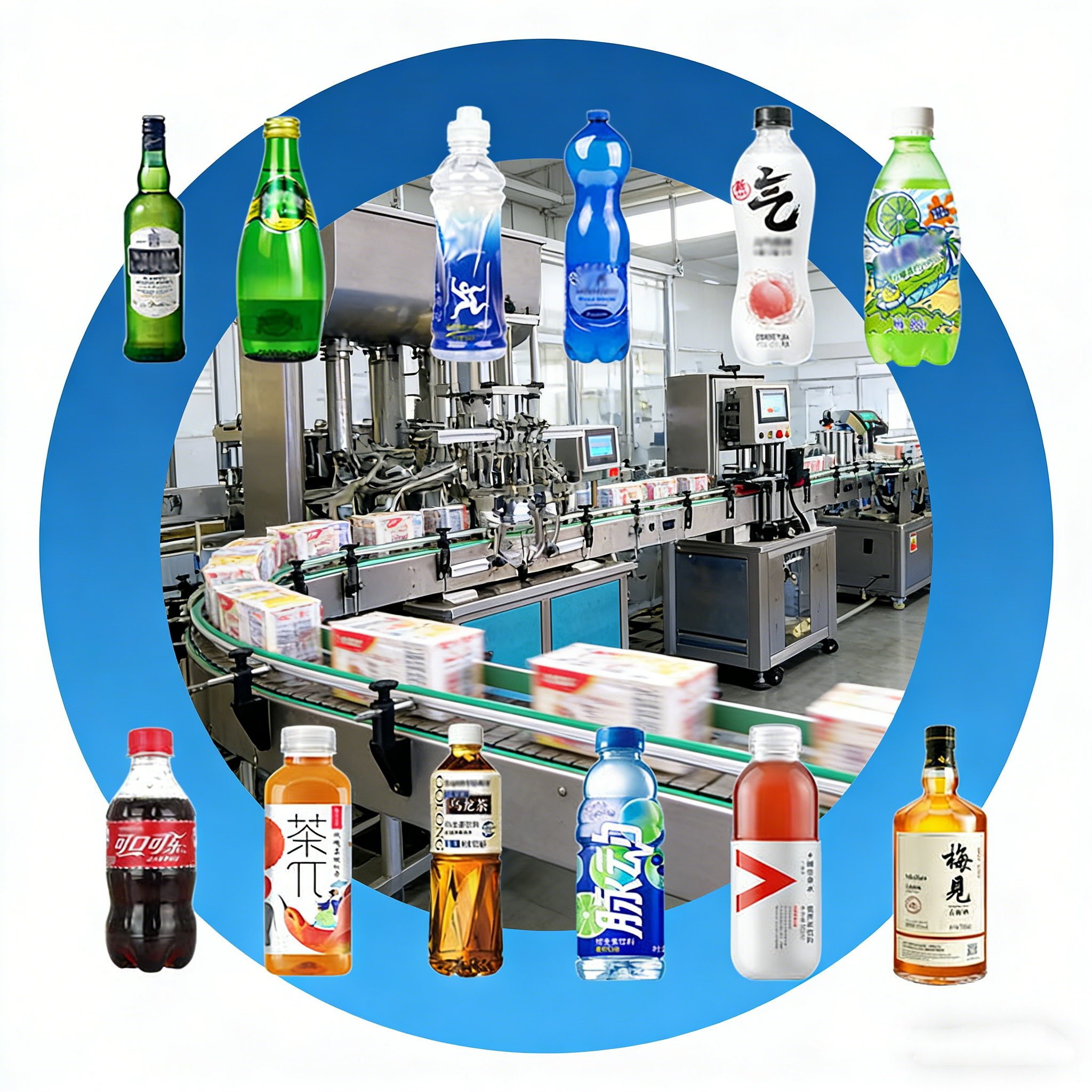Full Automatic Glass Bottle Carbonated Drink Beer Soda Water Production Line Filling Making Bottling Machine for Small Business