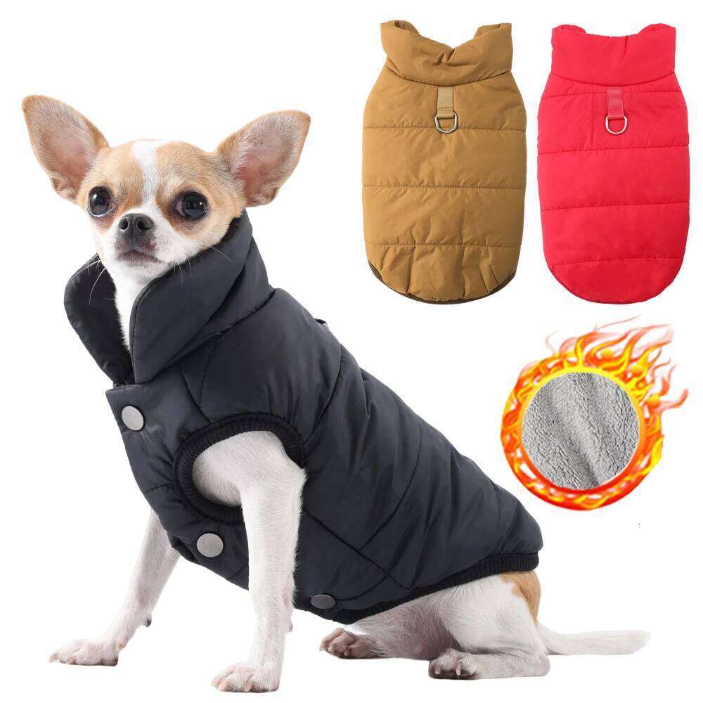 Soft Dog Clothes Winter Padded Puppy Coat Jacket For Small Dogs Cats Thick Windproof Chihuahua French Bulldog Vest Pet Outfits XJ260127