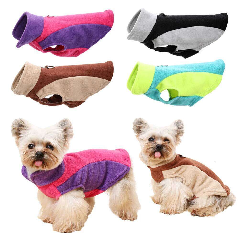 Fleece Dog Jacket Warm Winter Clothes For Small Medium Dogs Cat Vest Coat Soft Lightweight Puppy Sweater French Bulldog Pullover XJ260127