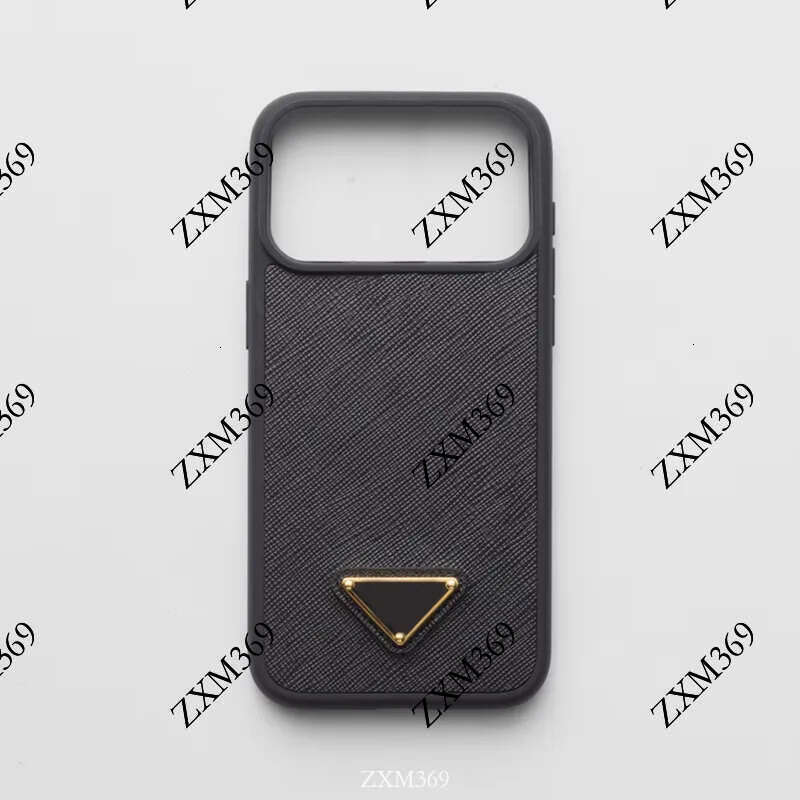 Designer 17 Pro Max Luxury Case with Card Holder for iPhone 16 ProMax 15 14 13 12 11 Plus Cell Phone Cases Leather Mobile Cover Metal
