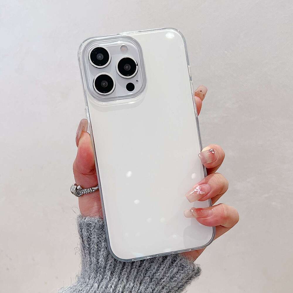 Compatible with New Apple 17 IMD Feather Gauze Glossy Surface Paintable iPhone 16 Shockproof Phone Case Material S260128