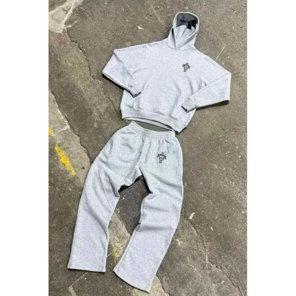 High Street Goth trend men clothing Fashion new streetwear retro sportswear American punk hip-hop casual loose couple suit X260128