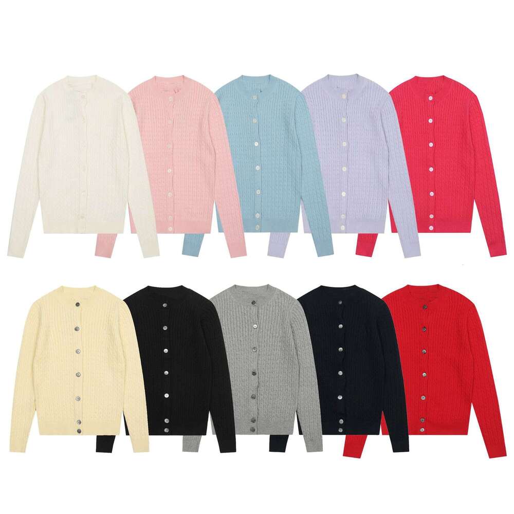 2026 Spring and Autumn Home Designer Embroidered Small Label Classic Versatile Knitted Long Sleeve Slimming Cardigan for Women