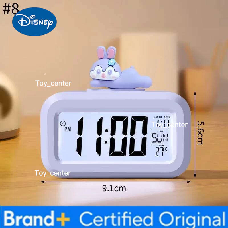 Disney Kawaii Cartoon Pig LED Digital Rome Decor Alarm Clock with Night Light Room Cute Watch Bedroom Bedside Ornaments H2601281