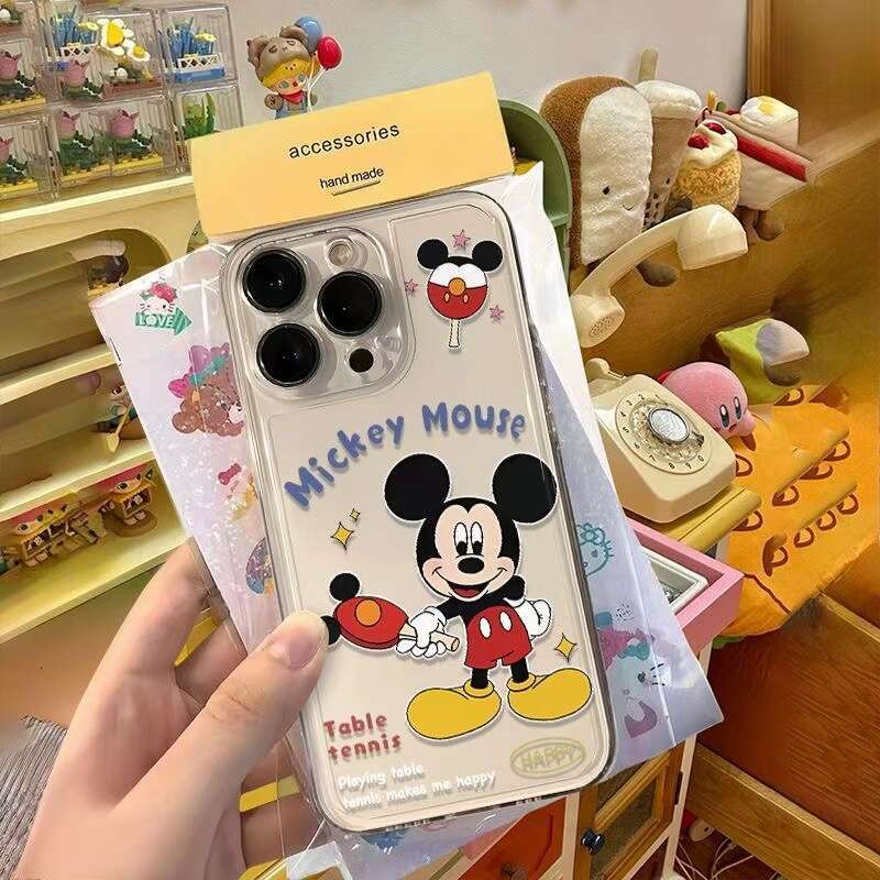 Table Tennis Mickey Compatible with Apple 17 Pro Phone Case iPhone 16 Shockproof 15 Plus European and American 14 Niche 13 S260128 48f