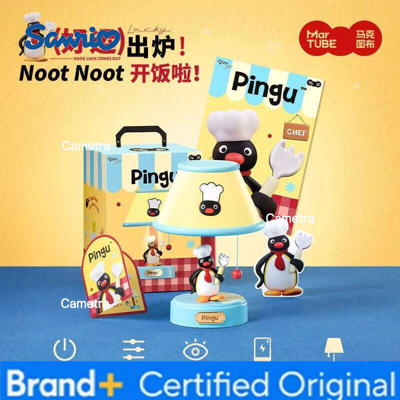 Sanrio Martube Pingu Desk Lamp Hellokitty Series Room Bedlight Dormitory Ornaments Anime Peripheral Christmas Gifts H260128