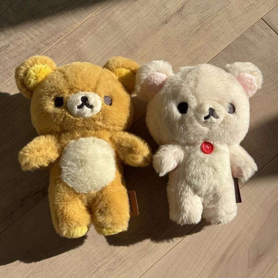 20cm Kawaii Rilakkuma Plushies Stuffed Korilakkuma Plush Cute Anime Character Brown/White Bear Dolls, Soft Hugging Toy Girl Y260128