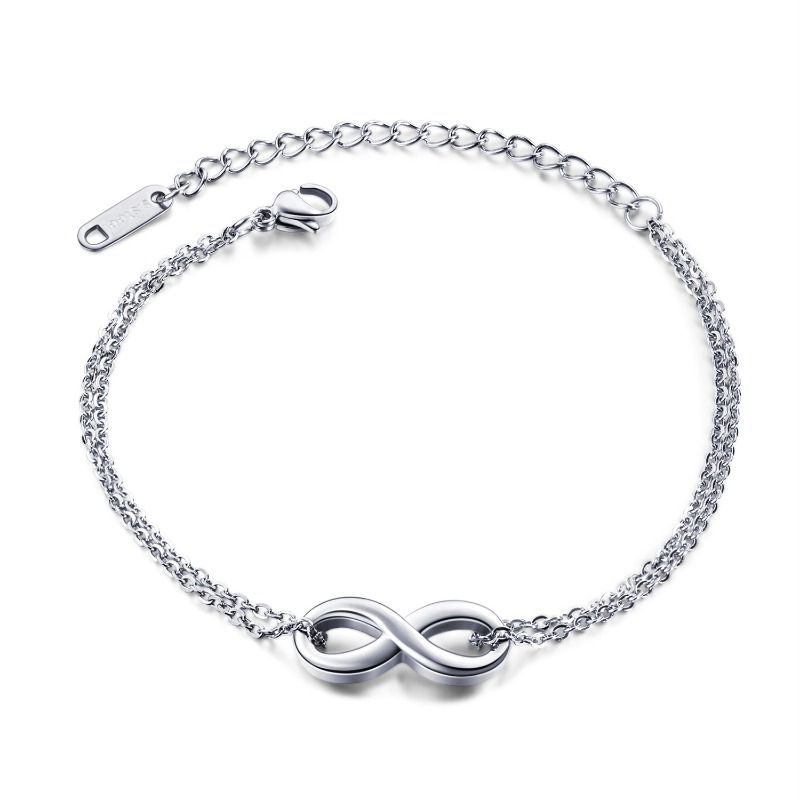 Women's Jewelry jewelry Infinity Symbol Stainless Steel Bracelet Rose Gold Plated Minimalist Dainty Bracelet for Women Gift