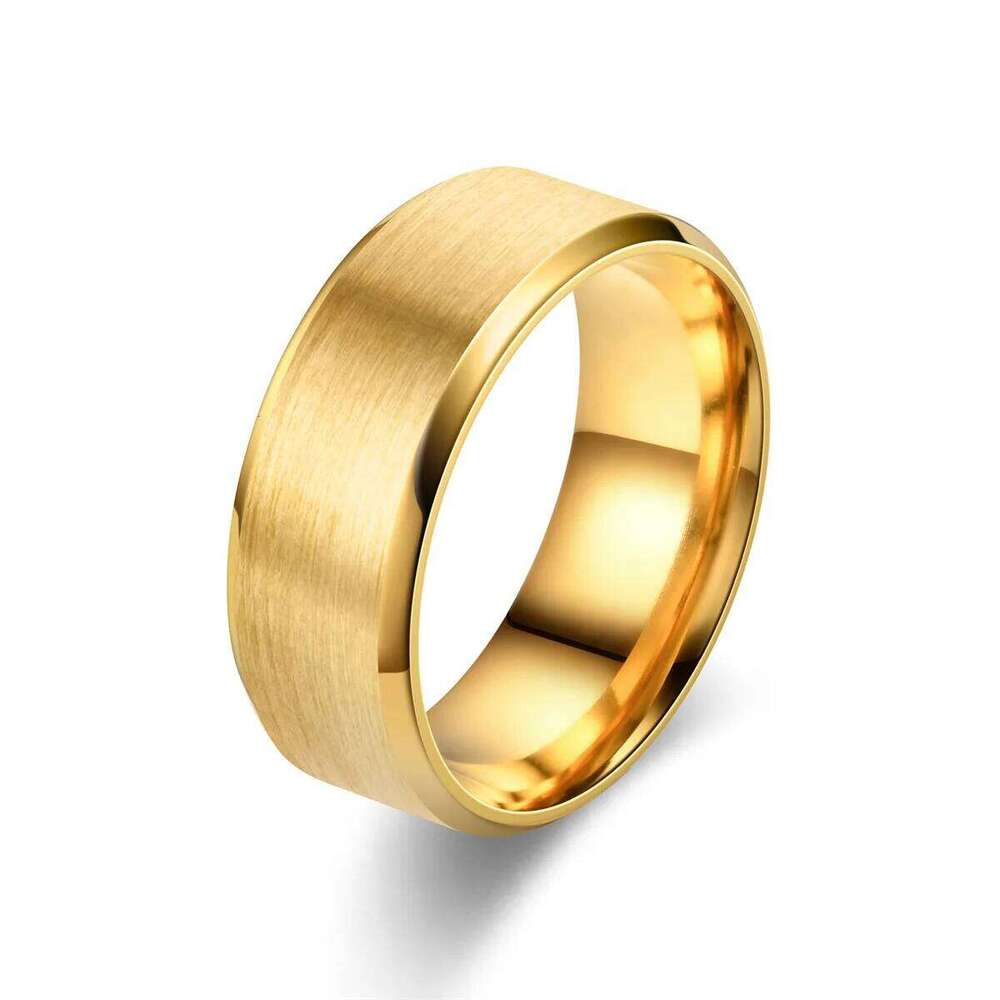 7 Colors Classic 8mm Tungsten Mens Surface Brushed Stainless Steel Ring for Women Wedding Band Couples Jewelry Accessories XJ260127