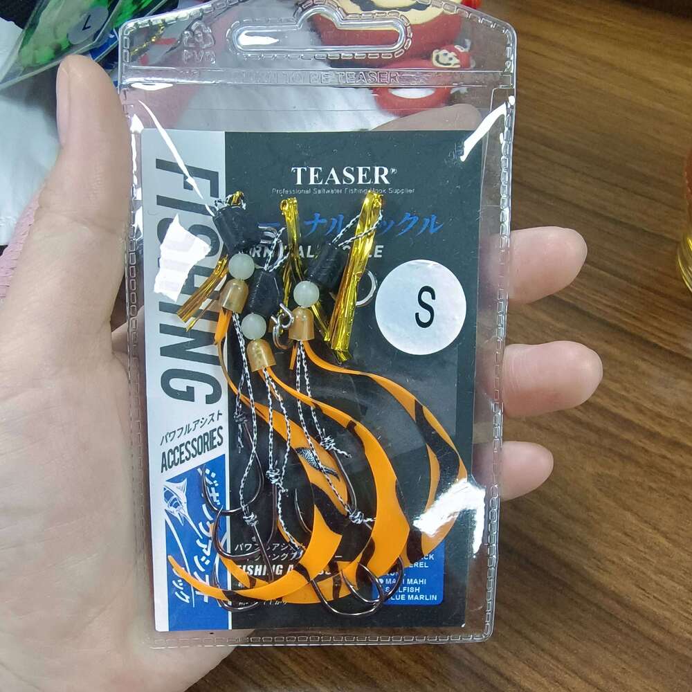 OBSESSION HK053 3pcs/bag Luminous Octopus Cuttlefish Jig Head Fishhooks Deep Sea Fishing Soft Squid Silicone Skirt Hooks Z260128