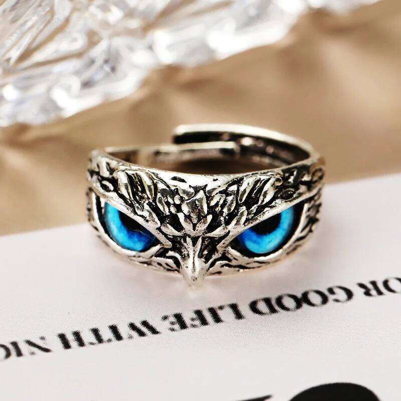 Fashion Charm Vintage Ring for Men Women Cute Animals Owl Youth Gothic Rings Jewelry Accessories Boy Girl Gifts XJ260127