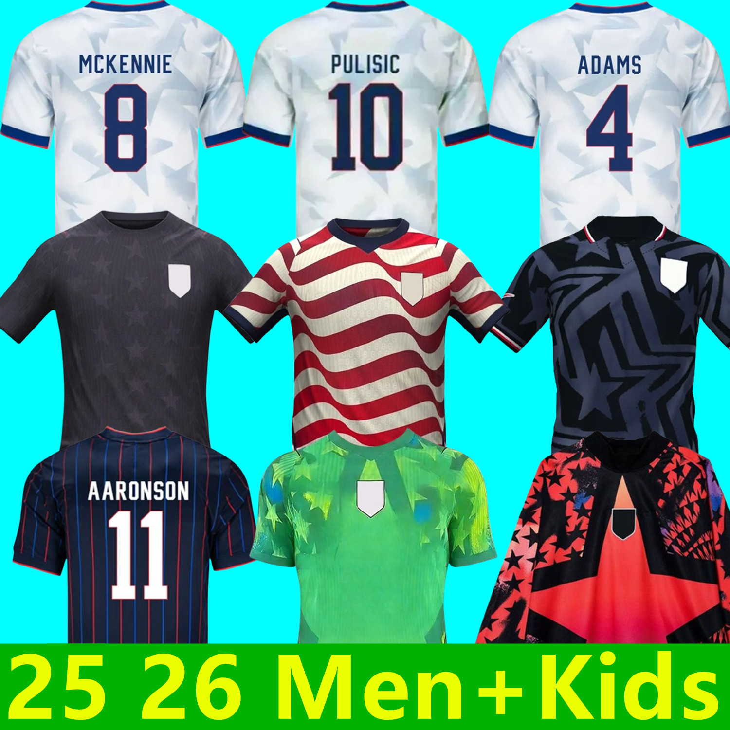 2025 2026 PULISIC MCKENNIE 25 26 Football Jersey ERTZ ALTIDORE PRESS WOOD MORGAN world cup 2026 America Football Shirts United States Camisetas USA USMNT PLAYER Men