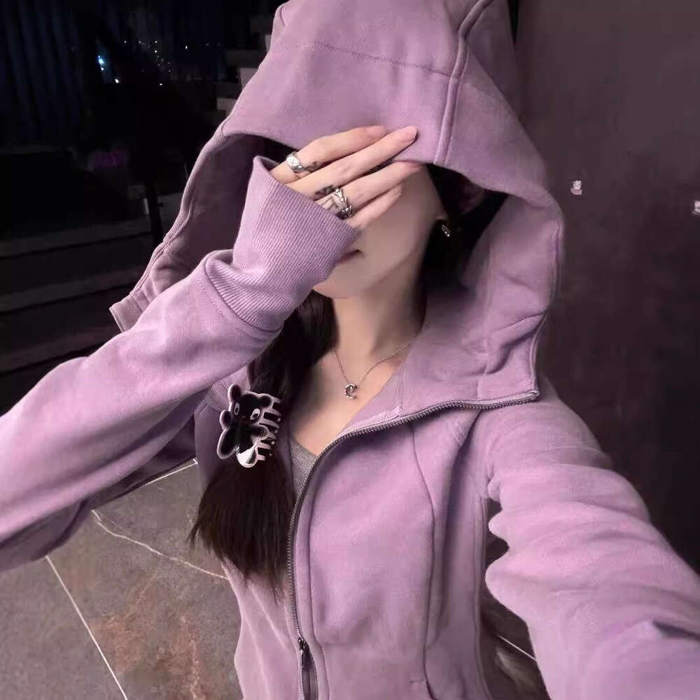 2026 Women's Same Style Diving Hoodie Autumn/Winter Wool Lined Slimming Casual Hoodie