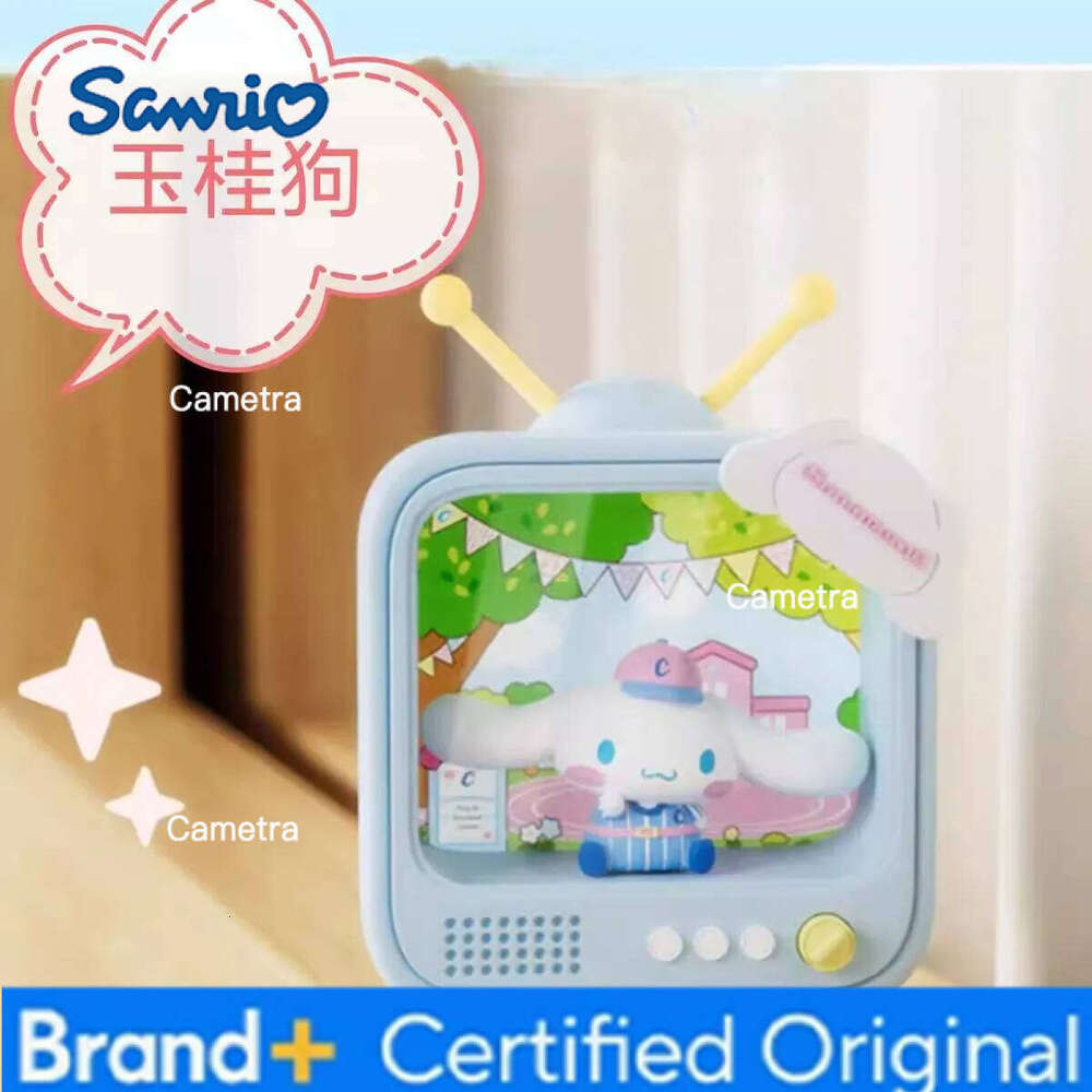 Sanrio Creative Kawai Anime TV Channel Series Luminous Night Light Toys Kuromi Cinnamoroll Hello Kitty Desktop Ornaments H260128