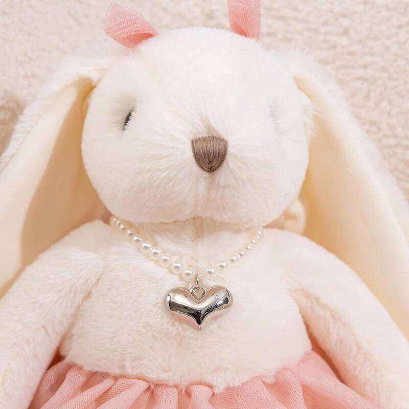 35cm/50cm Kawaii Lady Doll Accompanying Plush Toy Lovely pearl Rabbit Dolls for Kids Girlfriend Birthday Xmas Gift Y260128