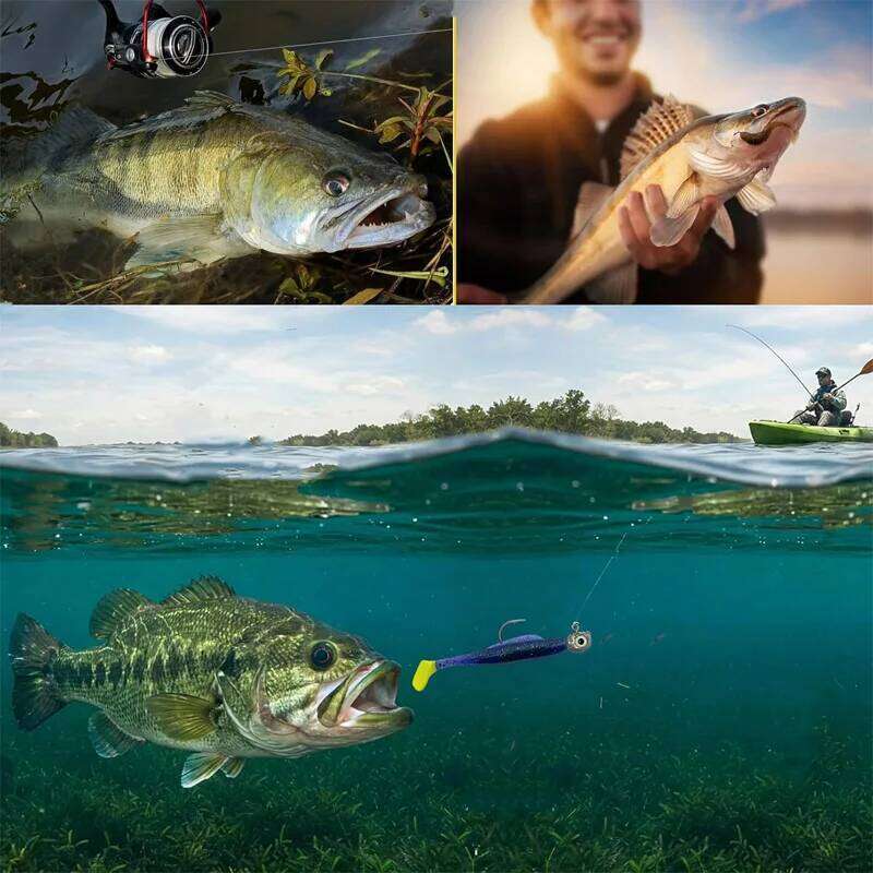 50PCS Primary Color Luminous Fishing Hooks Eye Bass Trout 1/32 1/16 oz Fishhook Crappie Tools Accessories Lure Supplies Z260128