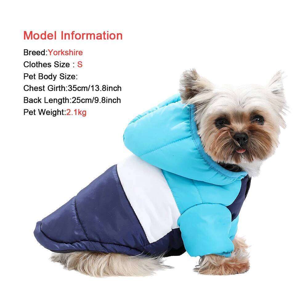 Winter Warm Dog Hoodie Clothes Puppy Hooded Jacket For Small Dogs Cats Waterproof Windproof Chihuahua Coat Costume Pet Apparel XJ260127