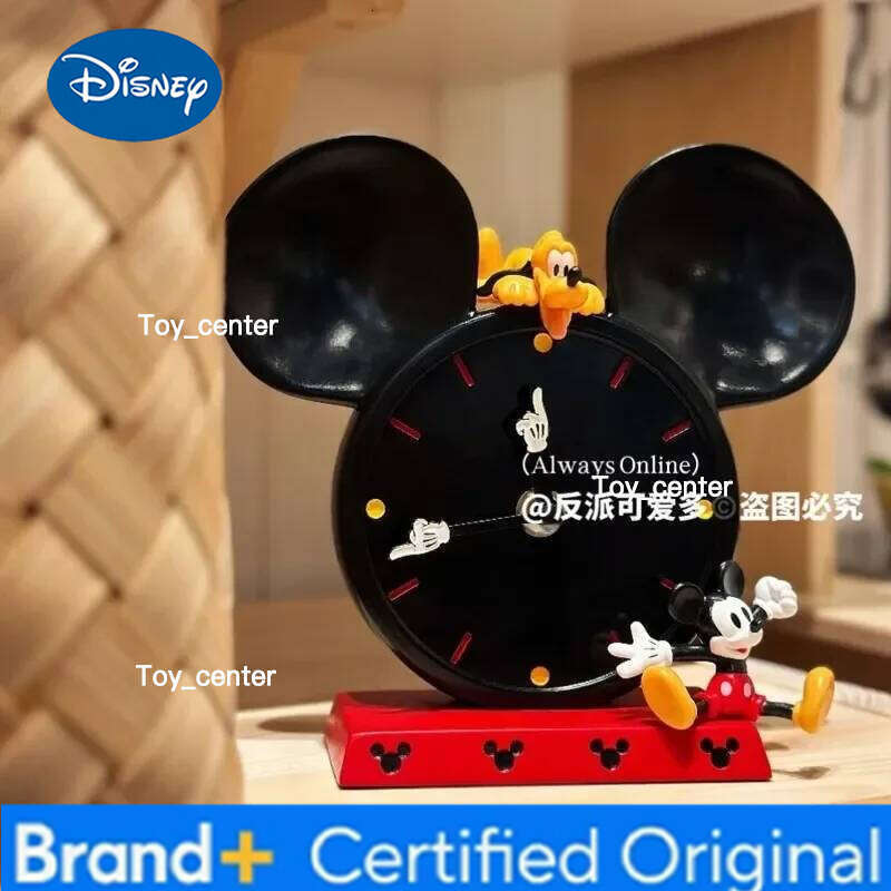 Disney New Animation Mickey Mouse Style Clock Cartoon Desktop Ornaments Anime Figure Living Room Simple Home Decoration Present H260128