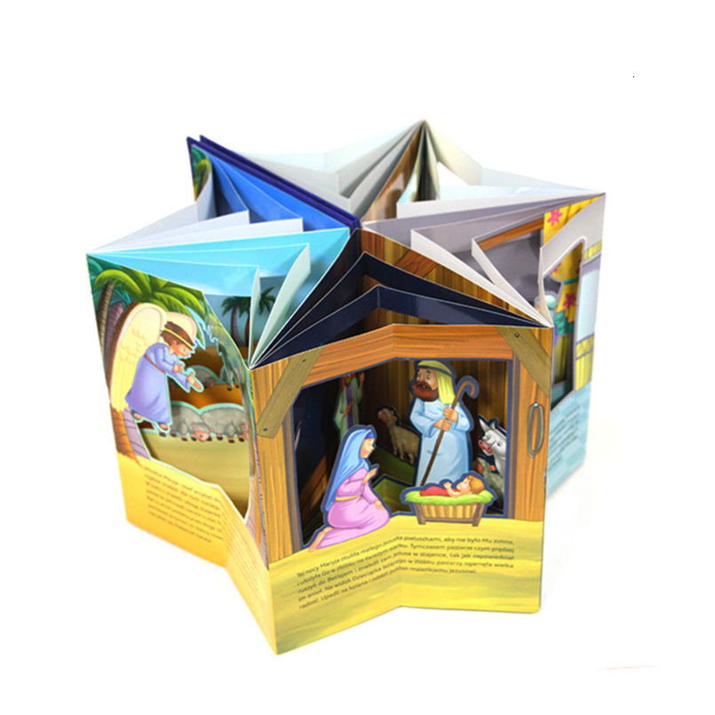 Cartoon Anime Storybook Custom Printing Children's 3D Pop-up Visual Reasoning Plot Puzzle Book