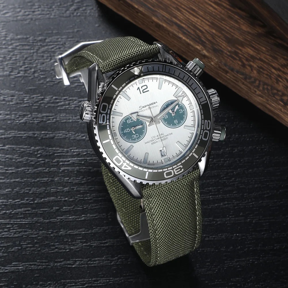 Deployant Sailcloth Watch Strap 20mm 22mm TwoSide Waterproof Nylon Quick Release With Folding Buckle Band for 260122