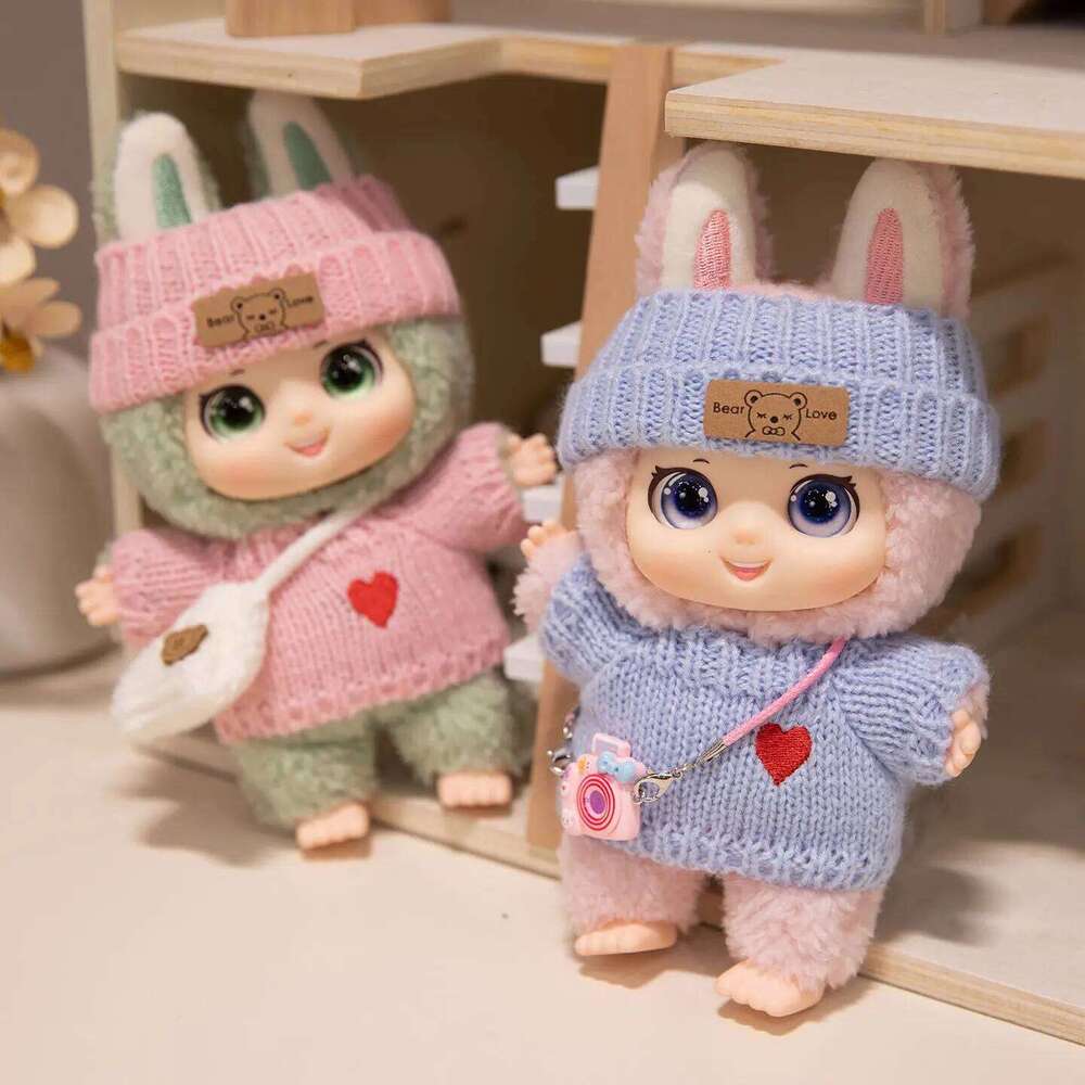 Cute and Fragrant Wear Clothes Animals Vinyl Face Plush Animal Toys Pendant Rabbit Bear Sheep Gift for Kids Hang Bag Y260128