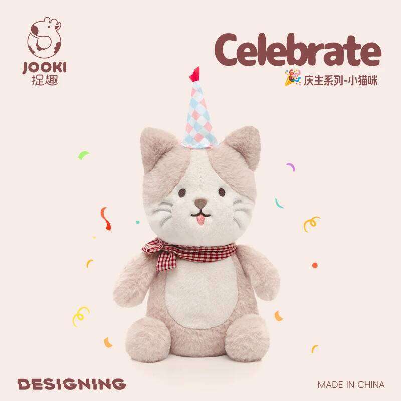 Cute Soft Fluffy Hat Bear Puppy Cats Lamb Stuffed Toy Girlfriend Valentine's Day Kid Birthday Gift Sleep Partner Y260128