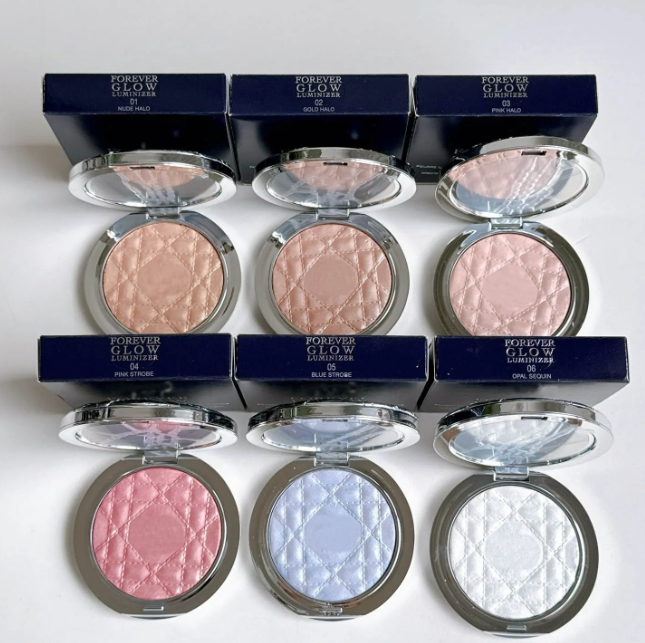 Designer Makeup Face Highlighters Palette PU Leather Surface Highlighter perfume Palette Luxe Glitter Glow Cologne Luminizer Highlighting