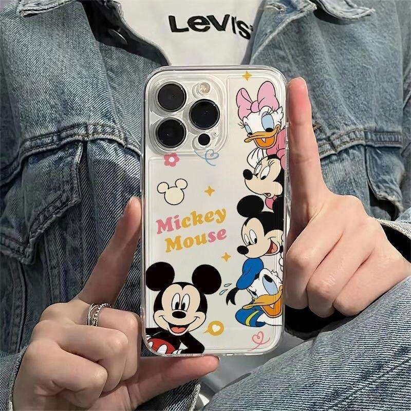 New Mickey and Minnie Compatible with Apple 16 Pro Max 15 Cartoon 14 Premium 13 Hot 12 Cute 11 Phone Case S260128