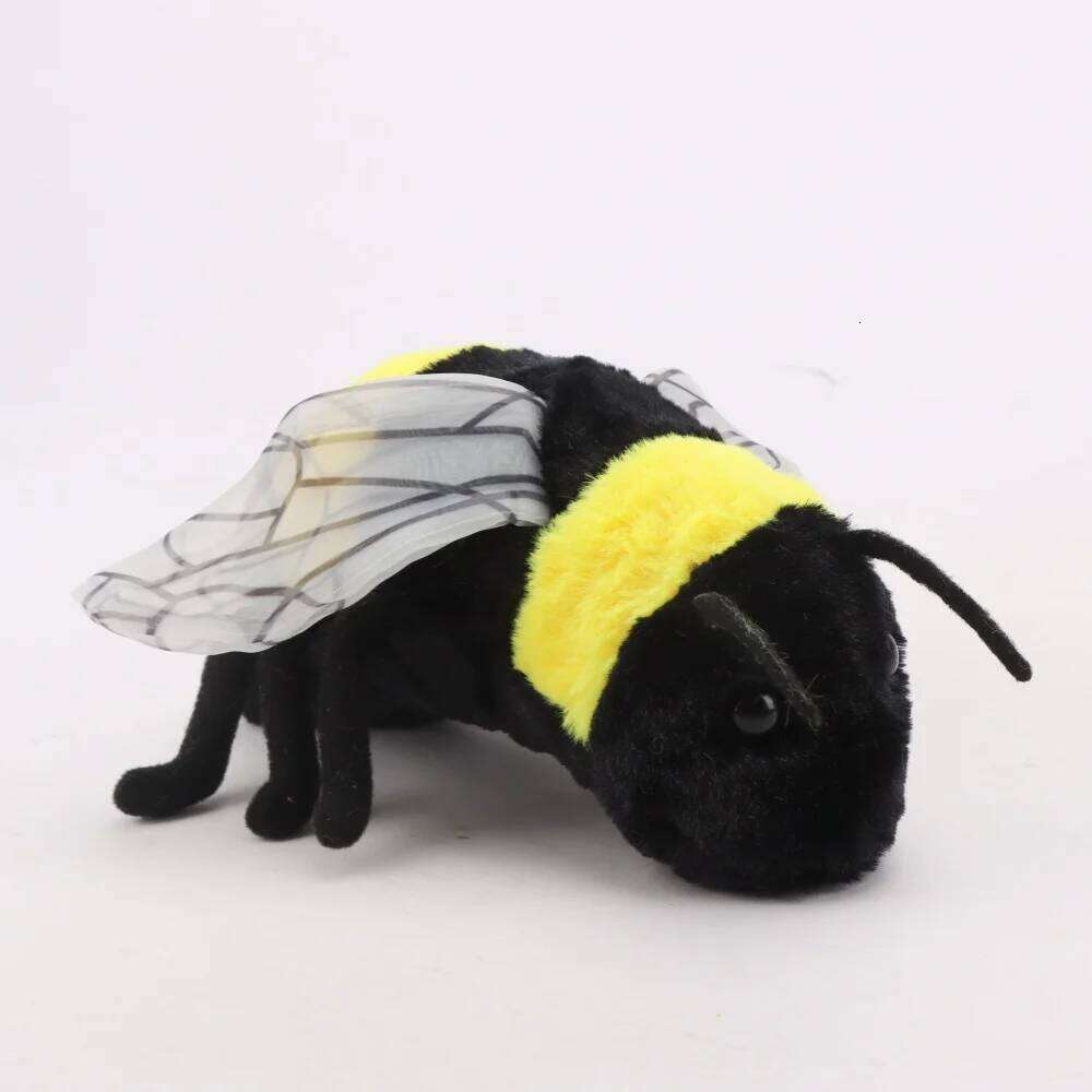 2 Sizes Lifelike plush toy Soft Stuffed Cute Toy Bee Plush Honeybee For Children Insect Enthusiasts Home Decoration Y260128