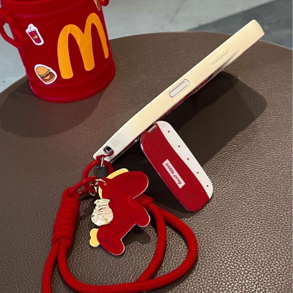 Embroidered 3D Pony for Apple 17pm New Year 16pro Red 15 Girls High Appearance 14 Soft Phone Case S260128