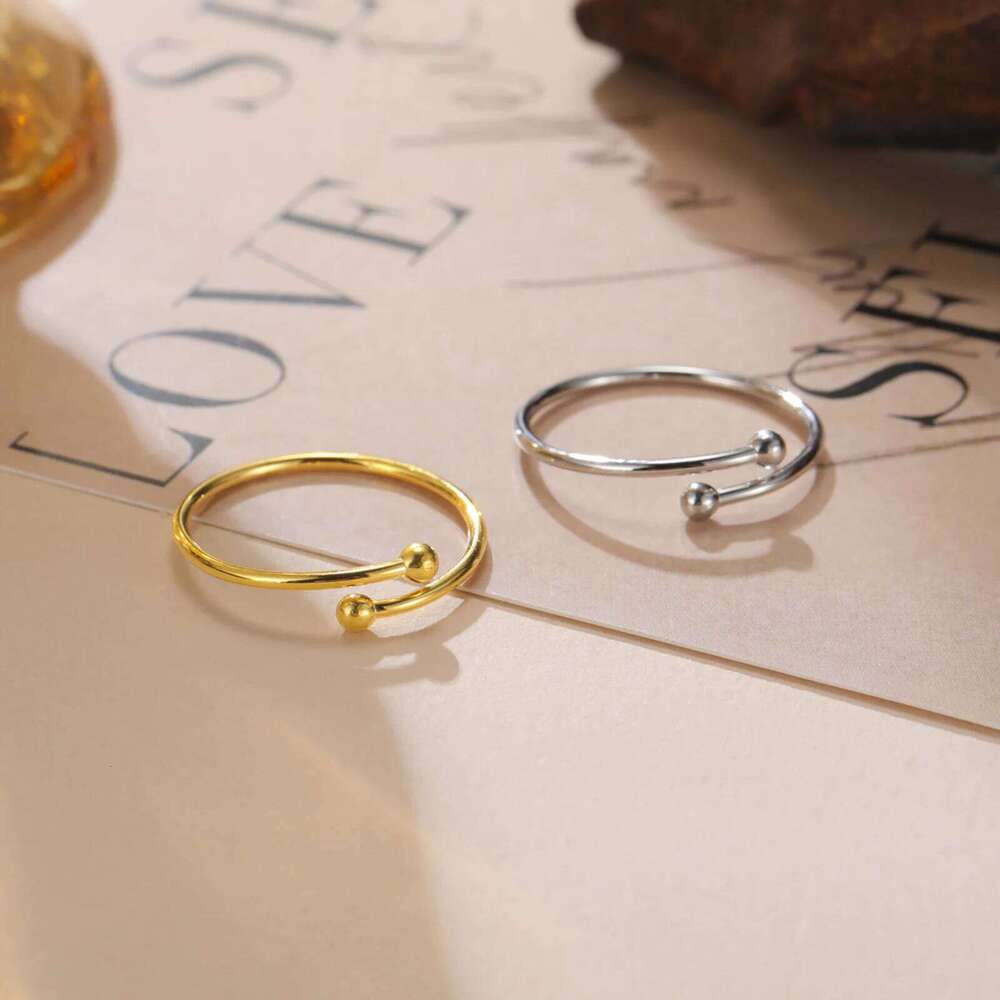 Skyrim Minimalist Stainless Steel Adjustable Rings Women Polished Finger Ring Simple Fashion Jewelry Wedding Gift Wholesale XJ260127