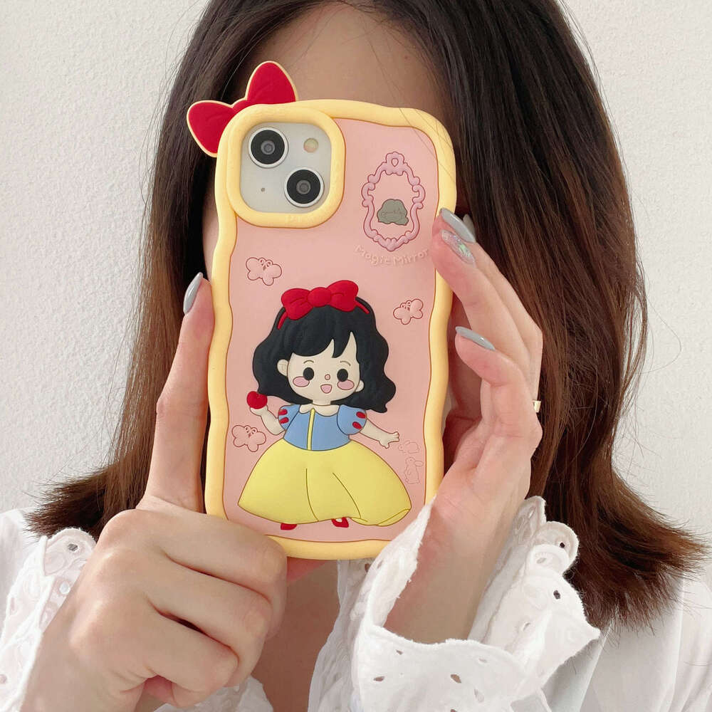 Cute Snow White Princess 3D Silicone Phone iPhone 13, Cartoon Soft Case for Apple 14, Shockproof S260128