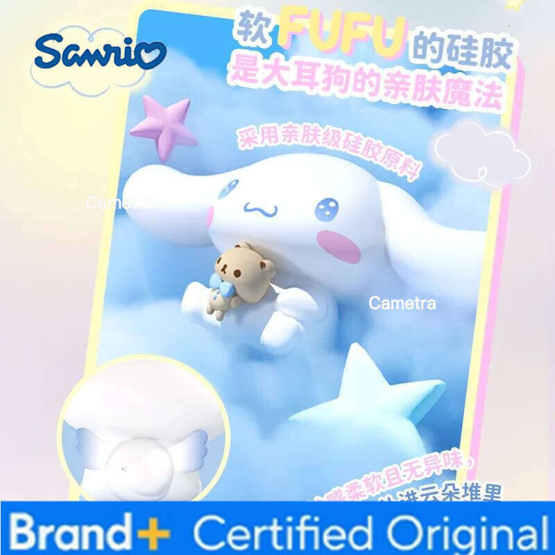 Sanrio Authentic New Family Series Luminous Toy Desktop Ornaments Kawaii Cinnamoroll Atmosphere Lamp Girls Anime Peripheral Gift H260128