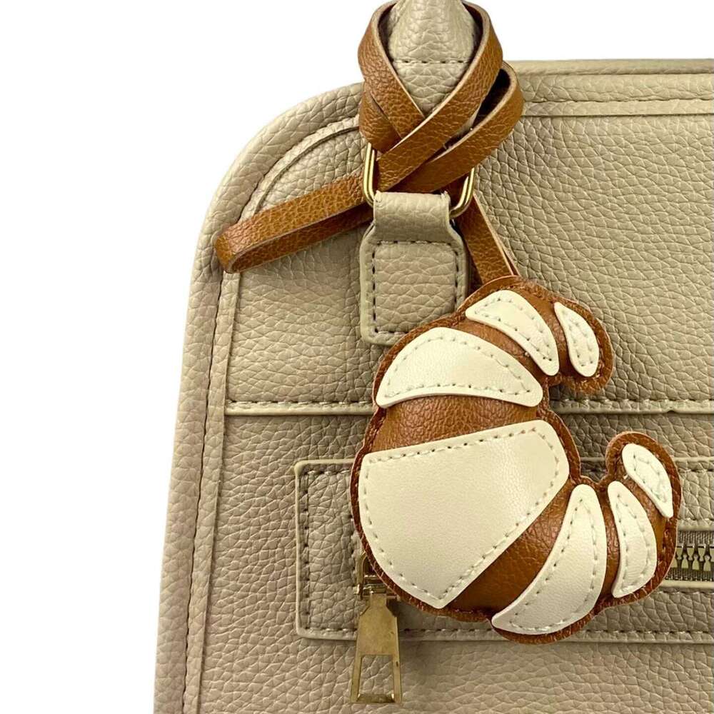Vibrant Croissant Bag Charm - A Dash of Parisian Chic in 6 Appetizing Colors-PU Leather-Idea Gift For Women/Kids/Bag Accessory