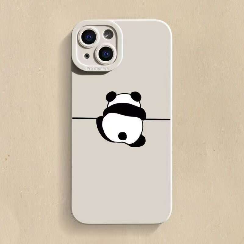 Wall-Cracking Panda Compatible with Apple 16 Phone Case iPhone 15 Pro Max Protective Cover 14 Cute 13 Premium 17 New S260128