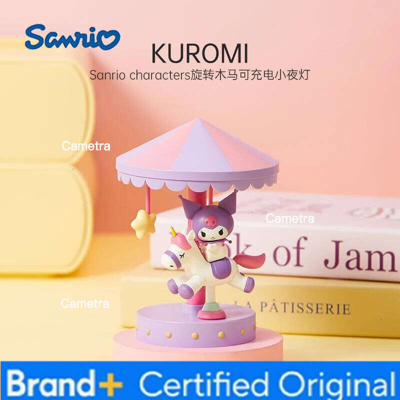 Sanrio Anime My Melody Cinnamoroll Kuromi Carousel Series Bedroom Bedhead LED Nightlight Sleep Atmosphere Lamp Toy Birthday Gift H260128