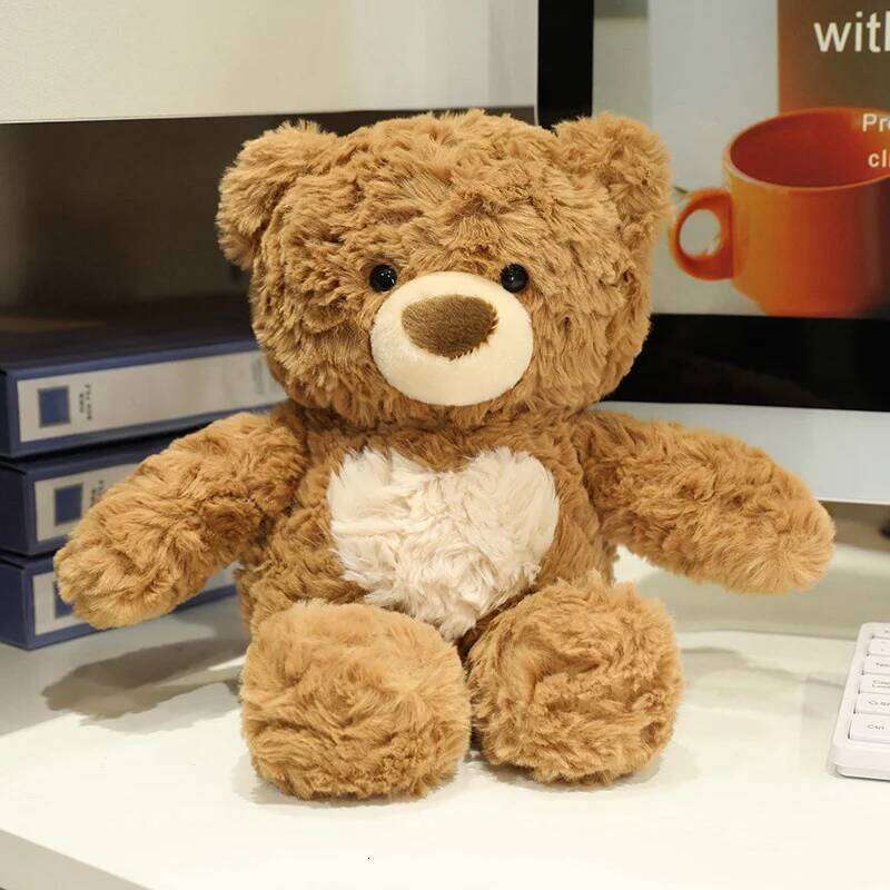 Cute Love Plush Toy Running Little Bear Birthday Christmas Gifts Kids Valentine's Day Gift for Lovers Home Decor Y260128