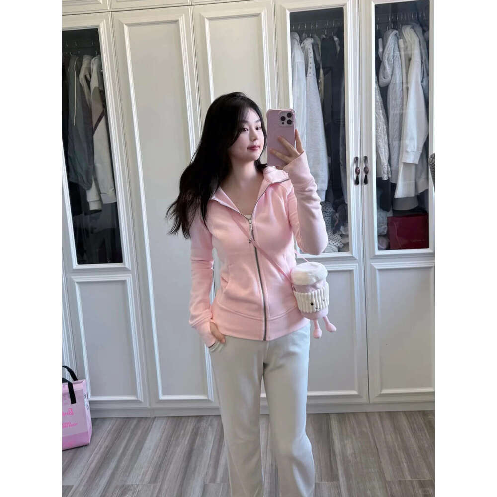 2026 Women's Same Style Diving Hoodie Autumn/Winter Wool Lined Slimming Casual Hoodie