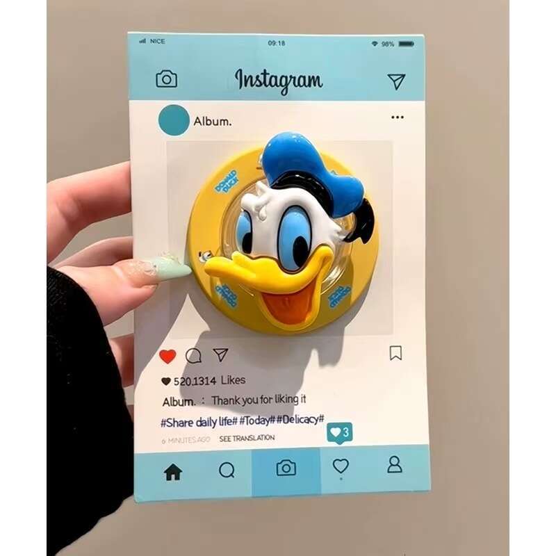 Cartoon Cute Donald Duck Magnetic Stand Compatible with iPhone 16 Pro Max Apple 15 Phone Case 14 New Model 13 S260128 420