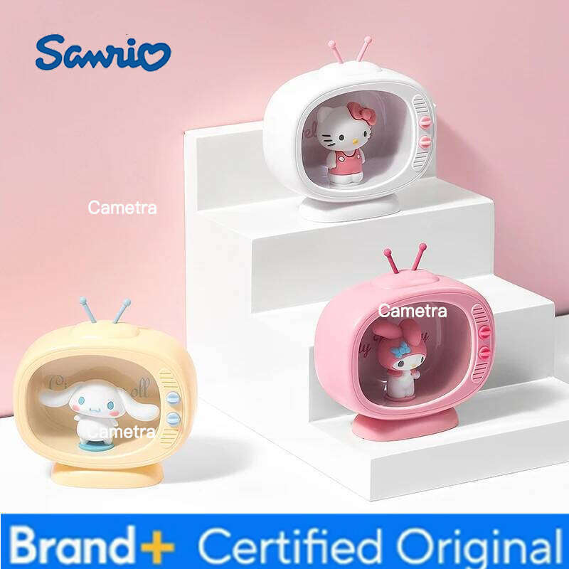 Sanrio Hellokitty Cinnamonroll Melody Night Light Tv-Shape Cute Crative Design Desk Sbedroom Bedside Lamp For Birthday Gift H260128