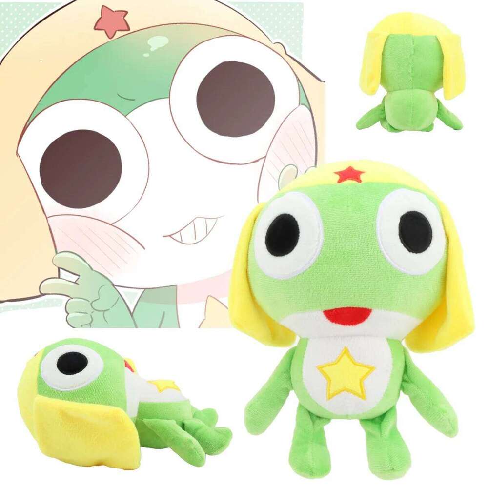 20cm Kawaii Plush Toys Cute Keroro Gunsou Anime Peripheral Stuffed Doll Room Decor Kids Christmas Birthday Gifts Y260128