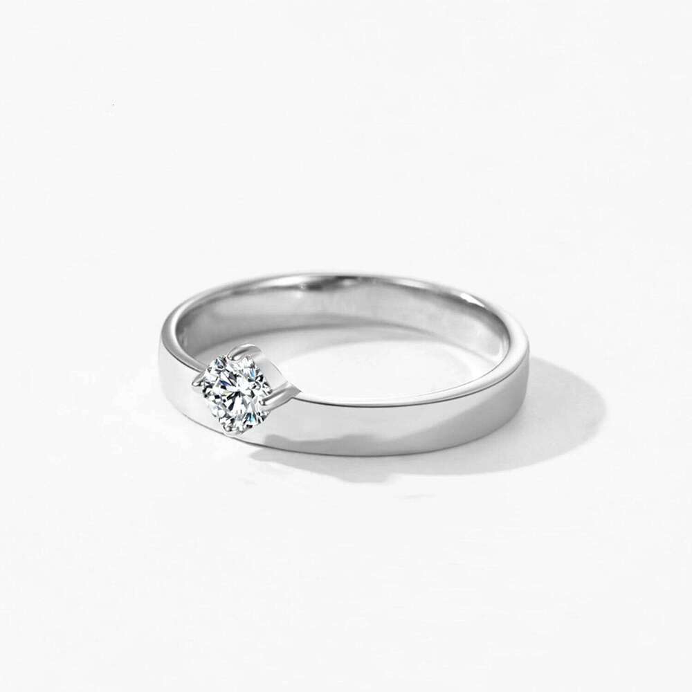 Ailmay Trendy 925 Sterling Silver Round Dazzling Zircon Ring For Women Engagement Wedding Band Promise Rings XJ260127