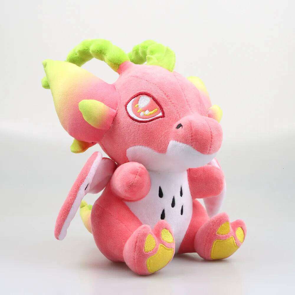 1pc 25cm/9.84in dragonfruit dragon fruit dinosaur doll seated cute plush birthday gift Y260128