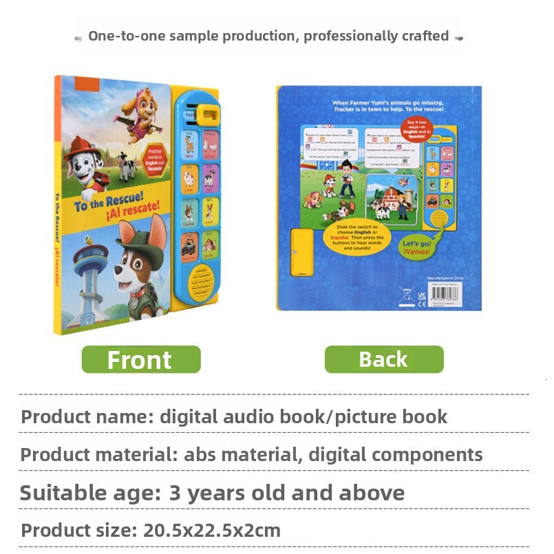 Manufacturer Customized Children's Early Education Educational Trigger Cartoon Animal Point Reading Sound Book